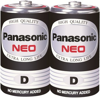 ถ่านไฟฉาย Panasonic NEO สีดำ R20NT/2SL D (แพ็ค 2 ก้อน)