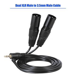 สายเคเบิ้ล 1.5 เมตร / 5 ฟุต Dual XLR Male to 3.5 มม. Male Plug