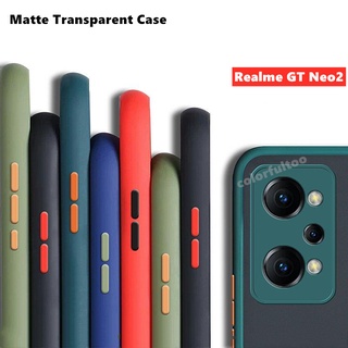 เคสโทรศัพท์มือถือแบบใสเนื้อด้านหรูหราสําหรับ Realme Gt Neo2 5G Neo 2 Realme Gt 5G