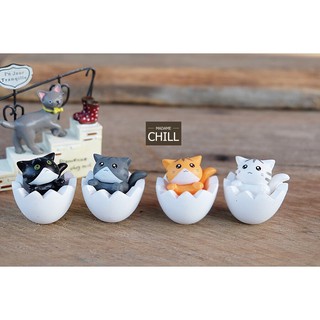 [MC302] ตุ๊กตุ่นจิ๋ว แมวในไข่ 🥚 (1 เซต ราคา 100 บาท)