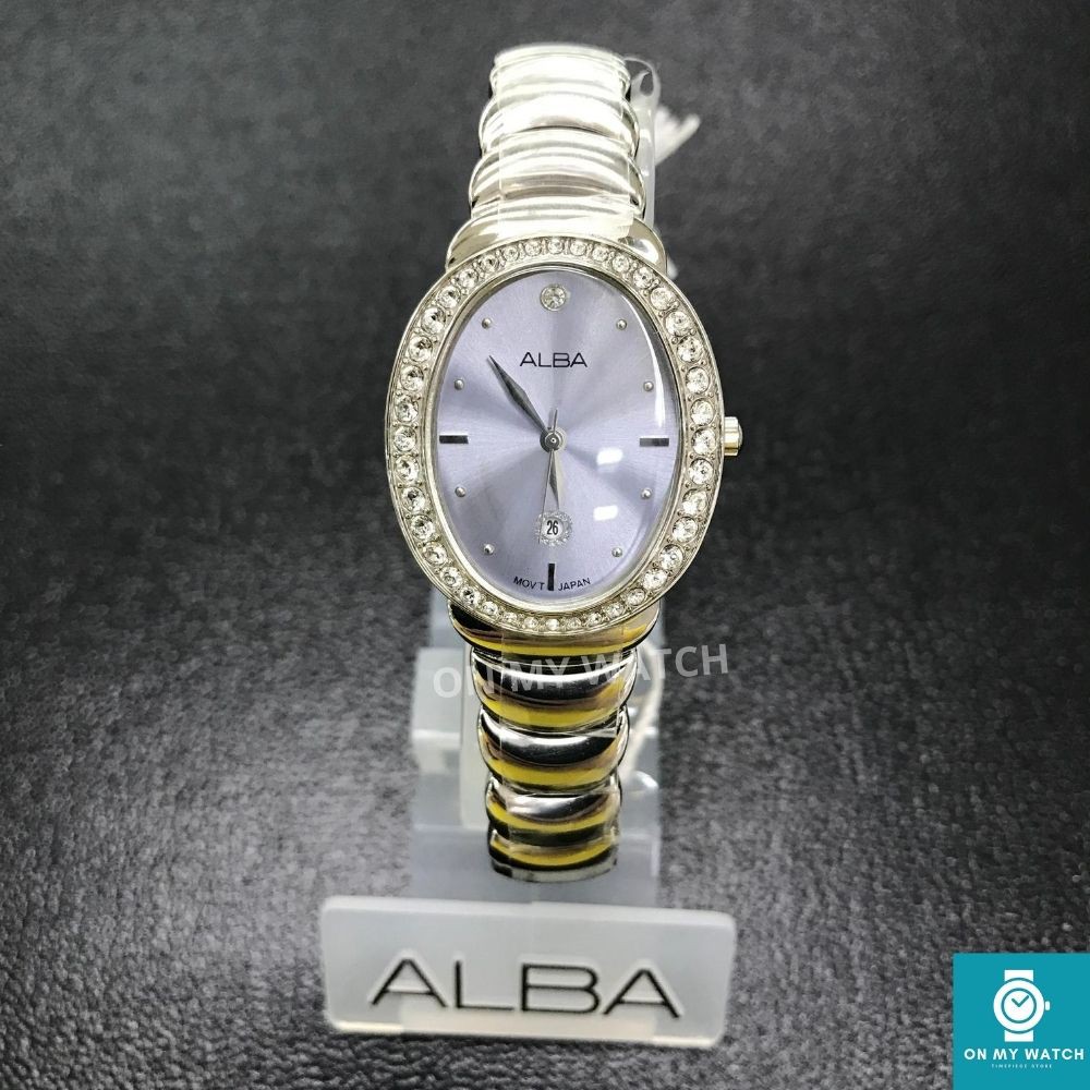 นาฬิกาข้อมือผู้หญิง ALBA รุ่น AH7L47X1 หน้าฟ้า สายเหล็ก