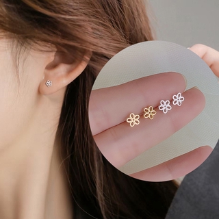 ต่างหูดอกไม้ Korea Flower Earrings Studs Women Girl Hollow Ear Earring Daily Jewelry Accessories Gift