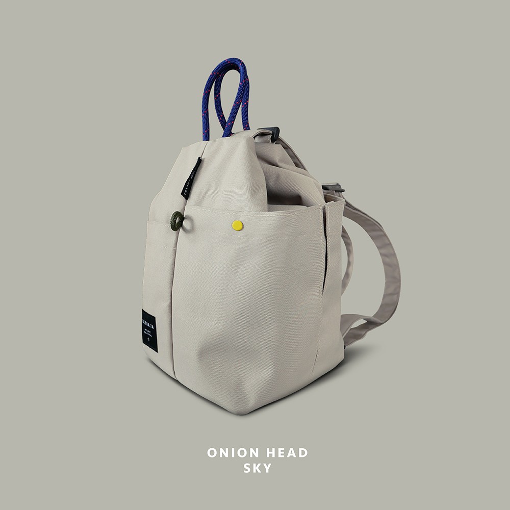 Onion head relife sky backpack กระเป๋าเป้ผู้หญิง รุ่นหัวหอม สีเบจ