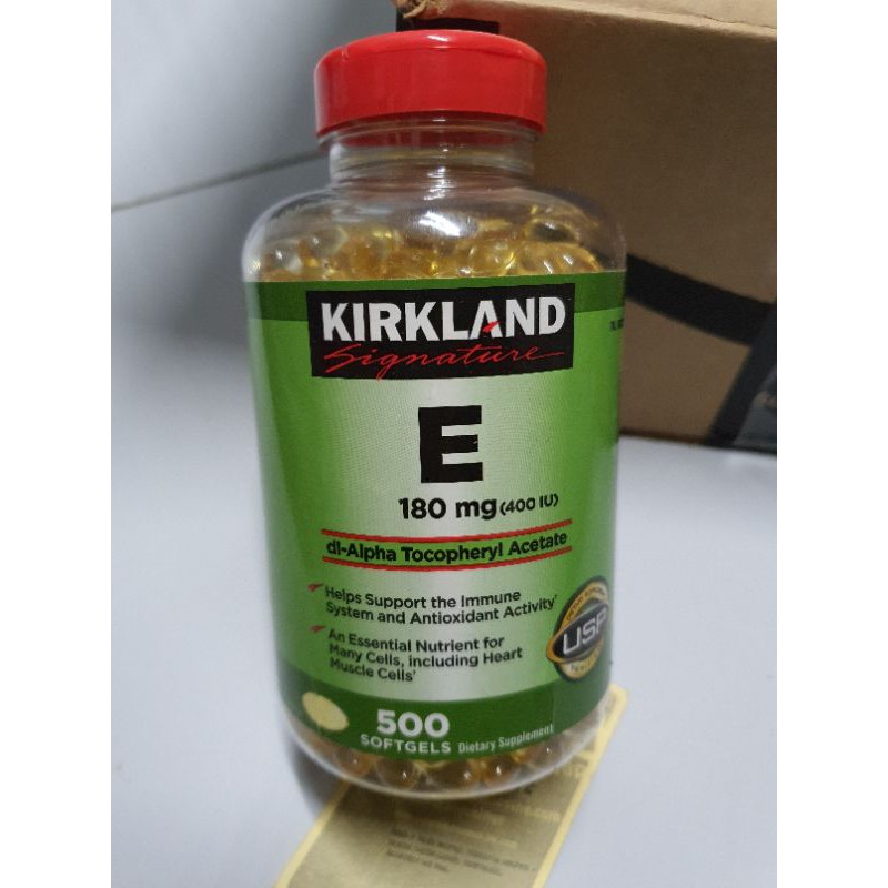 วิตามินอี Kirkland Signature Vitamin E ขนาด 500 softgel ใหม่ แท้