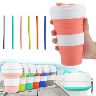 แก้วซิลิโคน แก้วพับได้ Collapsible Silicone Cup แก้วพกพา 550ml