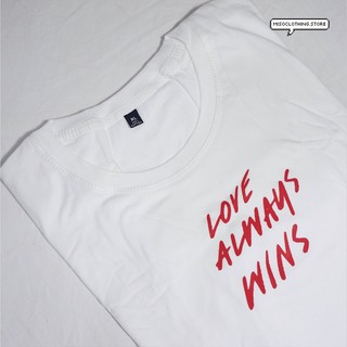 "Love always wins" เสื้อยืดสกรีน สวมใส่สบาย