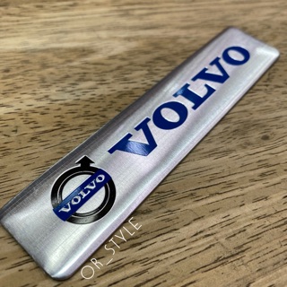 โลโก้ VOLVO เพลทอลูมิเนียมบาง ขนาด 12x2cm