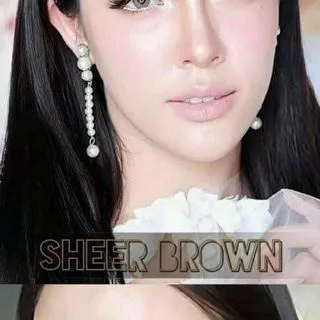 💖 Kitty kawaii ๑ mini Sheer สายตา -00 ถึง -1000 brown gray Contactlens บิ๊กอาย คอนแทคเลนส์ ราคาถูก แถมตลับฟรี.