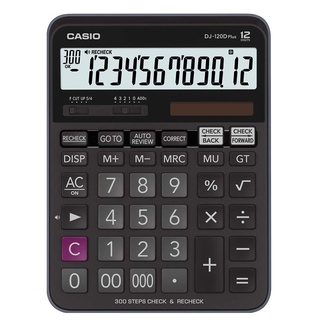 เครื่องคิดเลข Casio DJ-120D PLUS เครื่องคิดเลขตั้งโต๊ะ 12 หลัก Casio Calculator เชคทวนยอด ของใหม่ ของแท้ รับประกัน 2ปี