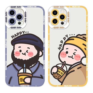 เคสไอโฟน-เคส iPhone 13 13pro 13prmซิลิโคนนุ่ม-เคสใสสแควร์ขอบแองเจิลเลนส์กล้องป้องกันตาการ์ตูนน่ารักสำหรับ iphone 11 iphone 12 pro max iphone 7 plus iphone 8 plus phone xr xs max X Xr 11 Max 8plus iphone Pro mini7SE-SE2020 7plus MAX XS 12