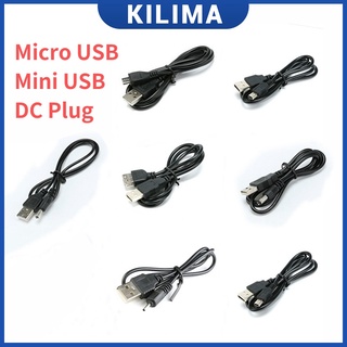 พอร์ต USB เป็น Micro USB Mini USB DC ปลั๊กอะแดปเตอร์เชื่อมต่อสายเคเบิล DC 5.5x2.1 มม. ตัวเมีย Micro USB 2.5x1/3.5x1.35 มม. DC บาร์เรลแจ็คสายไฟเชื่อมต่อ