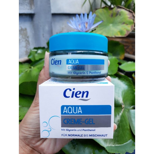 ครีมบำรุงผิวขาดน้ำ หน้าชุ่มชื่น ยี่ห้อ Cien Aqua creme gel 50ml. จากเยอรมัน