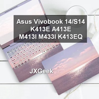 เคสแล็ปท็อป 3 ด้าน กันน้ํา กันรอยขีดข่วน ถอดออกได้ สําหรับ Asus Vivobook 14 S14 K413E A413E M413I M433I K413EQ K413 M413 M433 E410M Vivobook Flip 14 TM420U 14 นิ้ว