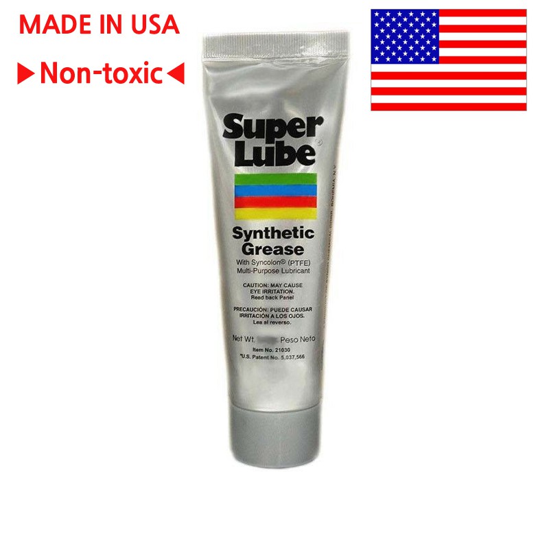 Super LUBE 21030 จาระบีสังเคราะห์หลอดน้ํามันหล่อลื่นอเนกประสงค์ PTFE-(85g/3oz) MADE USA