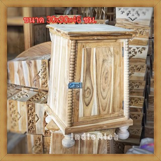 ตู้บริจาคไม้สัก ขนาด 30x30x46ซม. ตู้ไม้สักแบบทึบ ใช้สำหรับใช้หยอดเงินบริจาค ตู้บริจาคไม้สักดิบ ไม่ทำสี