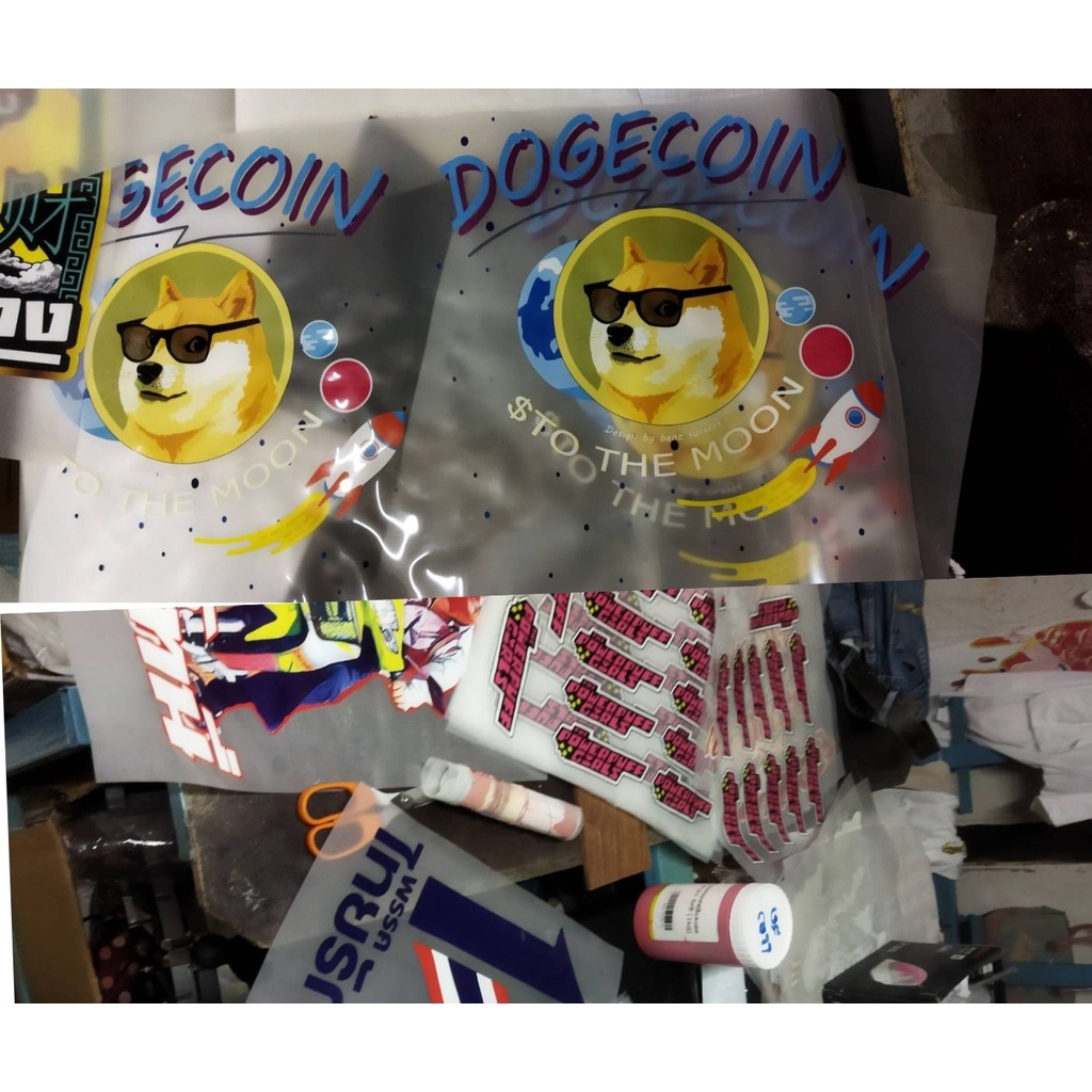 DTFตัวรีดติดเสื้อผ้าเนื้อผ้าอะไรก็ได้สกรีนเสื้อสีเข็มอ่อนได้หมดสีสันคมชัด - รูปที่ 2