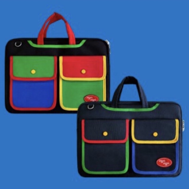 wiggle wiggle : laptop pouch multi pocket กระเป๋าโน๊ตบุค 13-15นิ้ว เกาหลี