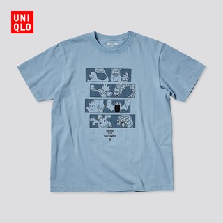 Uniqlo เสื้อยืดคอกลม แขนสั้น พิมพ์ลายโปเกม่อน สําหรับผู้ชาย ผู้หญิง 440406