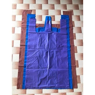 ถุงหูหิ้วสี ถุงใหญ่ เกรด A เหนียวพิเศษ ( 18x38,22x39,25x42,44x45นิ้ว )(1ห่อ)