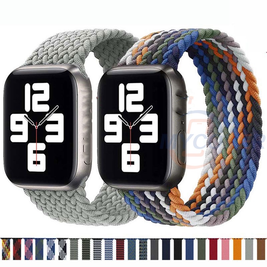 สายนาฬิกาข้อมืออัจฉริยะ แบบสาน สําหรับ Apple Watch Series Ultra 2 Ultra 9 8 7 6 SE 5 4 3 2 1 iWatch ขนาด 49 มม. 45 มม. 41 มม. 44 มม. 40 มม. 42 มม. 38 มม.