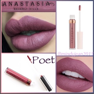 พร้อมส่ง !! ลิปสติกสายฝอขนาดปกติ  ANASTASIA LIQUID LIPSTICK  สี POET #NO BOX แยกจากเซ็ต