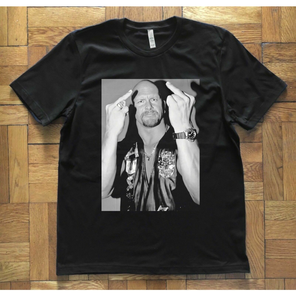 Stone Cold Steve Austin Tshirt สําหรับผู้ชายตลก Tee