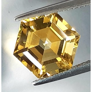 3.95 Ct ซิทรินธรรมชาติหกเหลี่ยม NATURAL CITRINE HEXAGON LOOSE GEMSTONE FOR FINE JEWELLERY