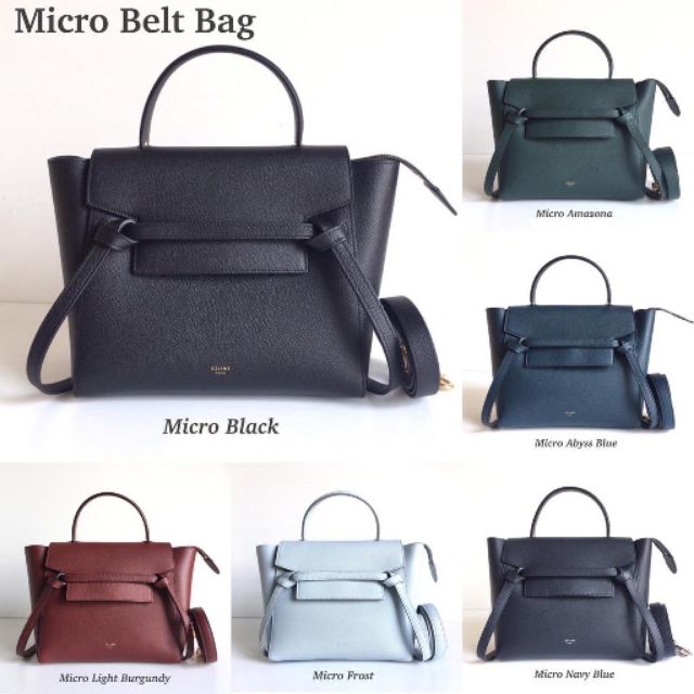 Celine micro belt bag best sale abyss blue