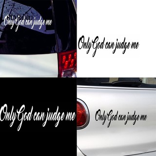 【พร้อมส่ง】ONLY God CAN JUDGE ME สติกเกอร์สะท้อนแสง พิมพ์ลายตัวอักษร สําหรับตกแต่งยานพาหนะ รถจักรยานยนต์