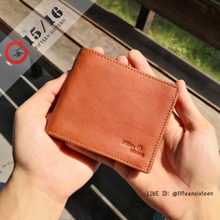 กระเป๋าสตางค์หนังแท้ ใบสั้น พร้อมส่ง FIFTEEN SIXTEEN รุ่น Vegetable Oil Wallet : CRS-04