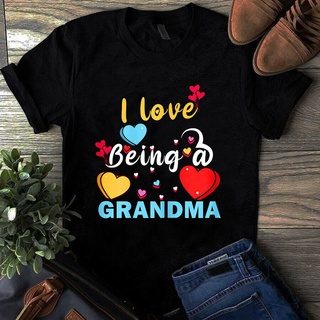 เสื้อยืด พิมพ์ลาย Super Idol I Love Being A Grandma Heart Love สไตล์พังก์