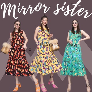 MiRRoRSiSTER’s Vers 2. Sava Butterfies DREsS #10330.5 เดรสแขนกุดชายระบายลายผีเสื้อ