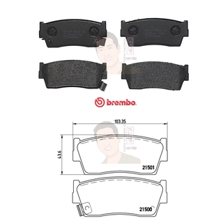 P79 006B ผ้าเบรก F (แท้ BREMBO รุ่น Black) SUZUKI วิทาร่า Vitara 1.6 (3dr) ปี88-91