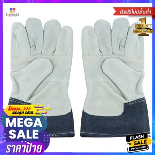 ถุงมือหนังทนความร้อน FITT 10.5 นิ้ว สีเทาHEAT-RESISTANT LEATHER GLOVES FITT 10.5" GRAY