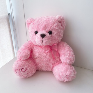 ตุ้กตาหมี สีชมพู 15” อุ้งเท้ารูปหัวใจ teddy bear