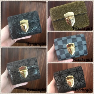 กระเป๋าใส่บัตร กระเป๋านามบัตร ตัวล็อคสีทอง (16 ช่อง) cardholder