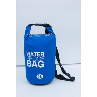 Waterproof Bag กระเป๋ากันน้ำ สีน้ำเงิน ขนาดความจุ 5 ลิตร