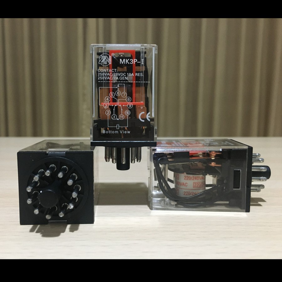 RELAY MK3P 11P 11 PIN LEGS 220VAC AC 220V 220 VOLT