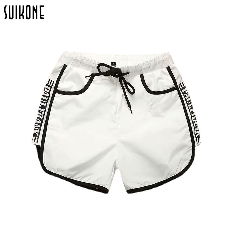 100 บาท Suikone กางเกงสามจุดบางฤดูร้อนของผู้ชาย กางเกงขาสั้นชายหาด Men Clothes