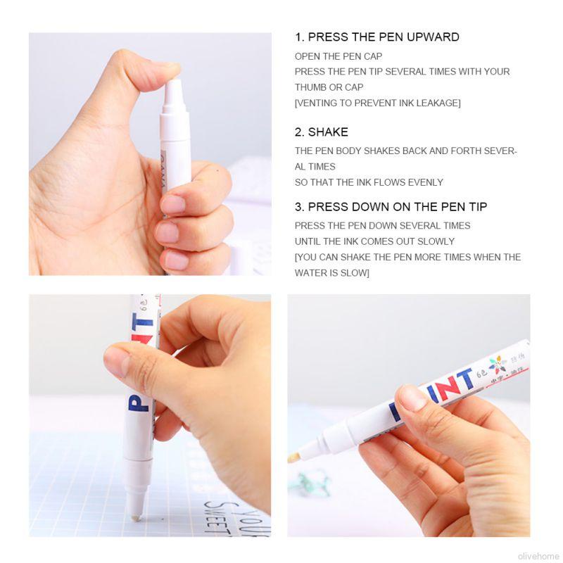 Tire Pen Does Not Fade Waterproof Paint Pen White Marker Pen ...