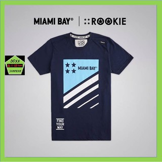 Miami bay เสื้อคอกลม ชาย รุ่น Rookie สีกรม