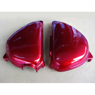 HONDA CB100 CB125 "RED" SIDE PLASTIC COVER SET PAIR // ฝากระเป๋าข้าง ฝาปิดข้างตัวรถ สีแดง งานสวย สินค้าคุณภาพดี