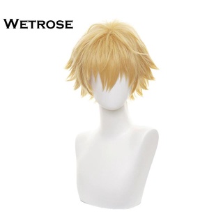 [Wetrose] วิกผมสั้น คอสเพลย์ Denji Chainsaw Man สีเหลือง สีทอง