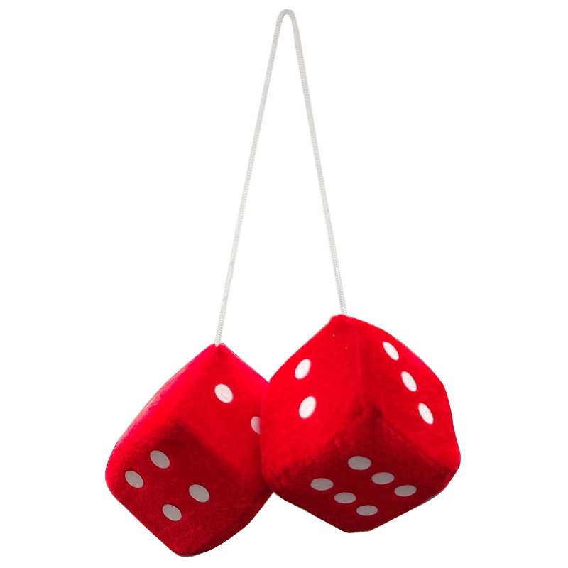 Onlytiming ตุ๊กตาลูกเต๋าแขวนประดับตกแต่งปีใหม่จี้กระจกมองหลัง