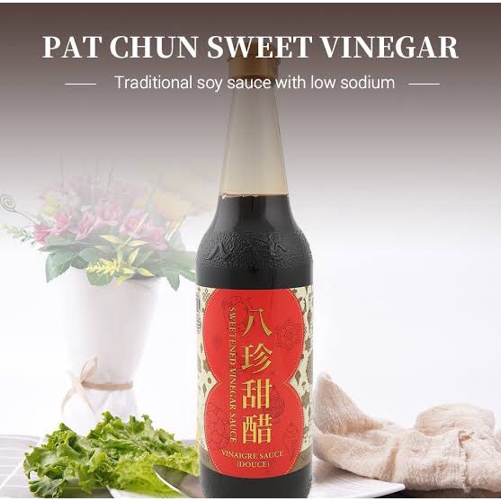 PAT CHUN SWEET VINEGAR น้ำส้มสายชูดำหวาน 600 ml.