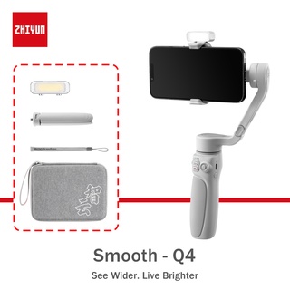 Zhiyun Smooth Q4 ขาตั้งกล้องสมาร์ทโฟน 3 แกน พร้อมไฟอัตโนมัติ สําหรับสมาร์ทโฟน