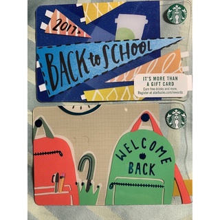 Starbucks cards 2 ใบ Back to School 50.-