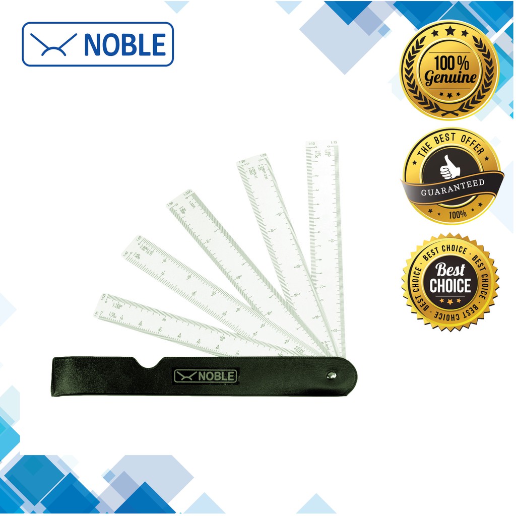 NOBLE Fan Scale Ruler (19 Scales) สําหรับวิศวกร/อาร์จิเทคต์/นักเรียน