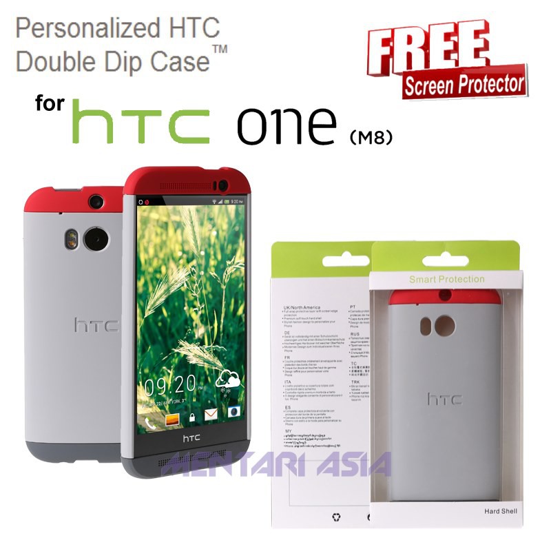 เคสแข็ง แบบจุ่มคู่ สําหรับ HTC One M8
