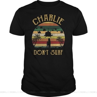 [S-5XL]เสื้อยืดลําลอง แขนสั้น พิมพ์ลาย Charlie Dont Surf สไตล์วินเทจ เรโทร คลาสสิก สีดํา สําหรับผู้ชาย 5 216142